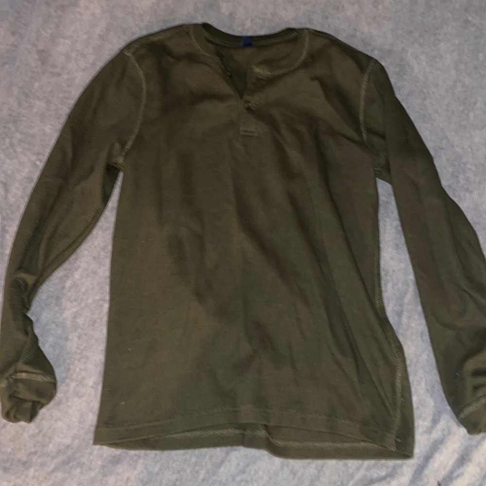 J Crew Green Henley size small